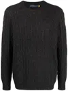 Polo Ralph Lauren Round Neck Sweather With Logo In Grey