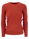 POLO RALPH LAUREN POLO RALPH LAUREN WOOL AND CASHMERE CABLE KNIT SWEATER