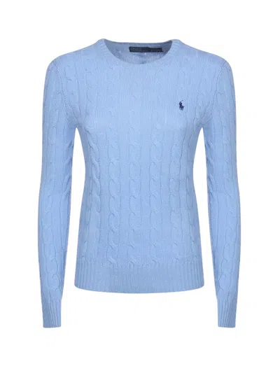 Polo Ralph Lauren Wool And Cashmere Cable-knit Sweater In Blue