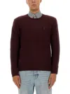 Polo Ralph Lauren Wool And Cashmere Cable Knit Sweater In Brown