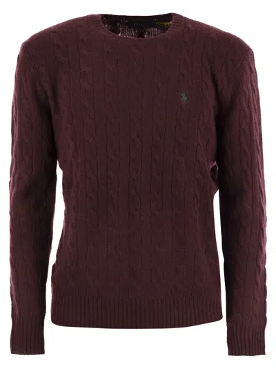 POLO RALPH LAUREN WOOL AND CASHMERE CABLE-KNIT SWEATER