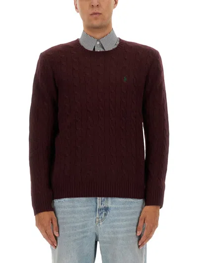 POLO RALPH LAUREN WOOL AND CASHMERE CABLE KNIT SWEATER