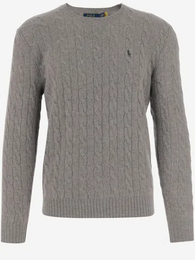 Polo Ralph Lauren Cable-knit Jumper In Gray