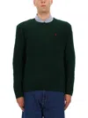 Polo Ralph Lauren Long Sleeve Crew Neck Pullover In Green
