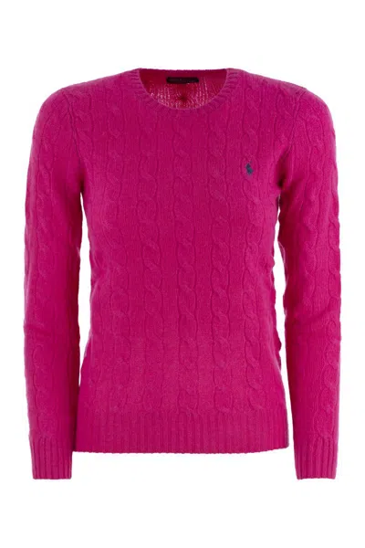 Polo Ralph Lauren Cable-knit Sweater In Purple