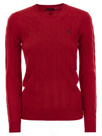 POLO RALPH LAUREN WOOL AND CASHMERE CABLE-KNIT SWEATER