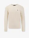 Polo Ralph Lauren Classic Cable-knit Sweater With Ribbed Hem And Embroidered Logo In White