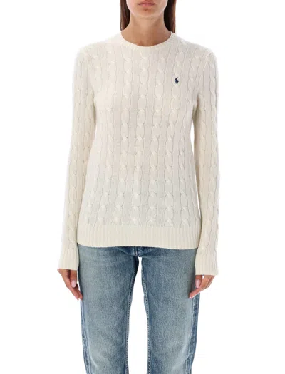 Polo Ralph Lauren Wool And Cashmere Cable Knit Sweater In Neutral