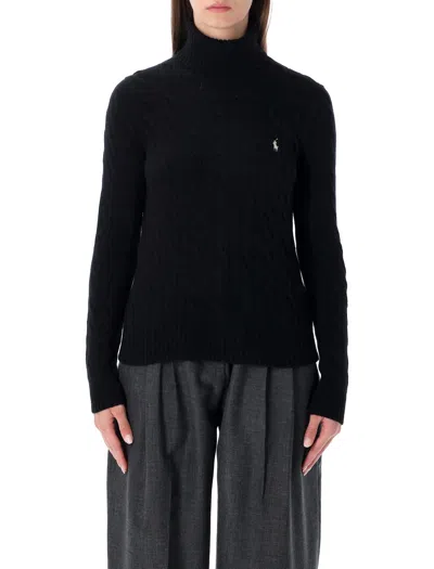 POLO RALPH LAUREN POLO RALPH LAUREN WOOL AND CASHMERE CABLE-KNIT TURTLENECK