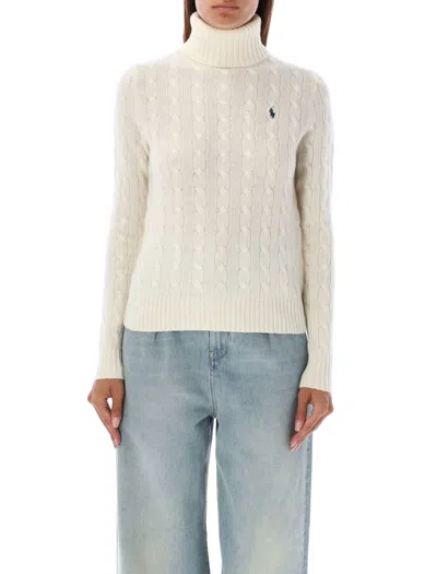 POLO RALPH LAUREN POLO RALPH LAUREN WOOL AND CASHMERE CABLE-KNIT TURTLENECK