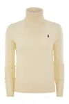 Polo Ralph Lauren Wool And Cashmere Cable-knit Turtleneck Sweater