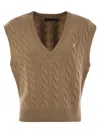 Polo Ralph Lauren Wool And Cashmere Cable-knit Vest
