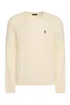 Polo Ralph Lauren Cable-knit Wool-cashmere Sweater In Yellow