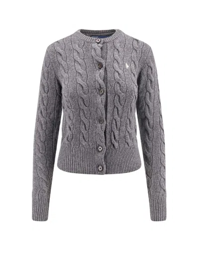 Polo Ralph Lauren Wool And Cashmere Cardigan In Gray