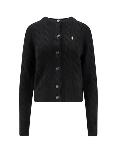 Polo Ralph Lauren Wool And Cashmere Cardigan In Black