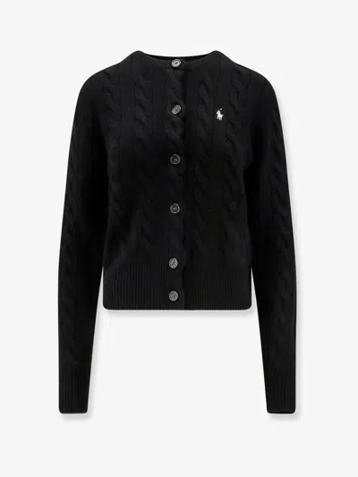 Polo Ralph Lauren Wool And Cashmere Cardigan In Black