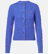 Polo Ralph Lauren Wool And Cashmere Cardigan In Blue