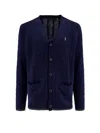 Polo Ralph Lauren Wool And Cashmere Cardigan In Blue