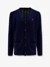 Polo Ralph Lauren Wool And Cashmere Cardigan In Blue