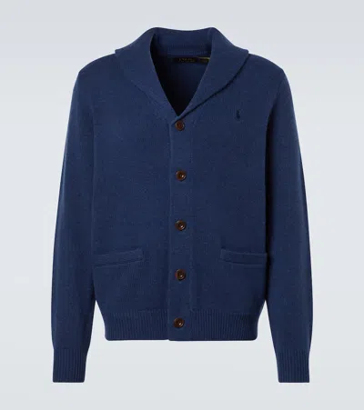 Polo Ralph Lauren Wool And Cashmere Cardigan In Blue