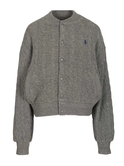 Polo Ralph Lauren Wool And Cashmere Cardigan Jackets Grey In Gray