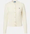 Polo Ralph Lauren Cable Knit Cardigan In Neutral
