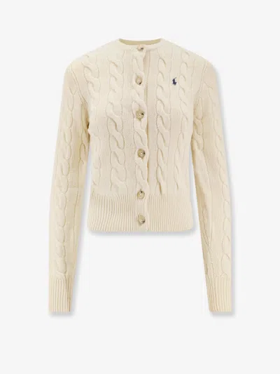 Polo Ralph Lauren Wool And Cashmere Cardigan In White