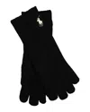 Polo Ralph Lauren Wool & Cashmere Classic Cable Gloves In Black