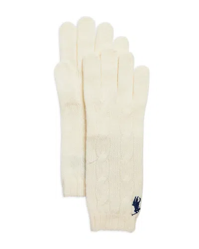 Polo Ralph Lauren Wool & Cashmere Classic Gloves In Cream