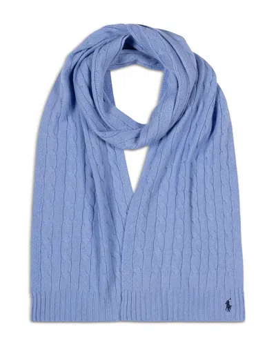 Polo Ralph Lauren Wool & Cashmere Classic Scarf In Blue