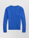 Polo Ralph Lauren Wool And Cashmere Crewneck Jumper In Blue
