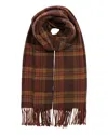 Polo Ralph Lauren Wool & Cashmere Plaid Scarf In Brown