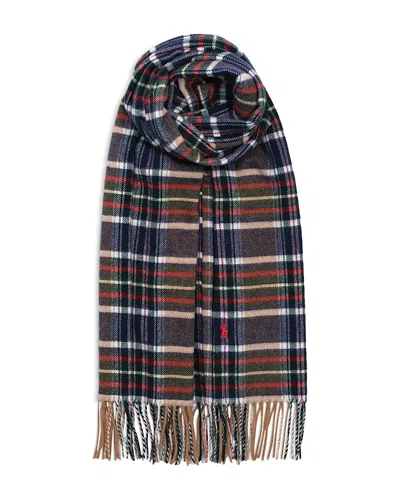 Polo Ralph Lauren Wool & Cashmere Plaid Scarf In Multi