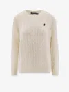 Polo Ralph Lauren Womens Cream Julianna Brand-embroidered Regular-fit Cotton-knit Jumper