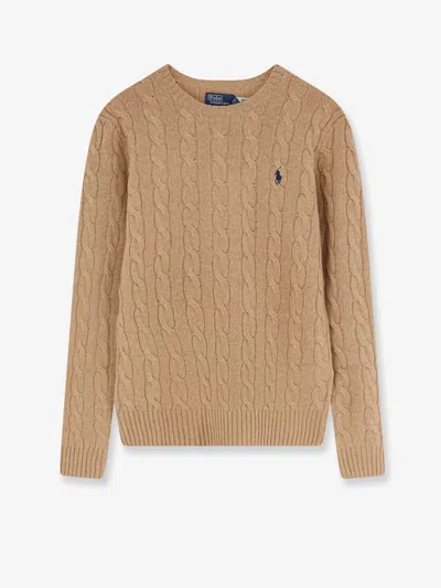 Polo Ralph Lauren Wool And Cashmere Sweater In Brown