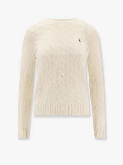 Polo Ralph Lauren Wool And Cashmere Sweater In White