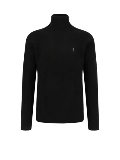 POLO RALPH LAUREN WOOL AND CASHMERE SWEATER WITH FRONTAL LOGO