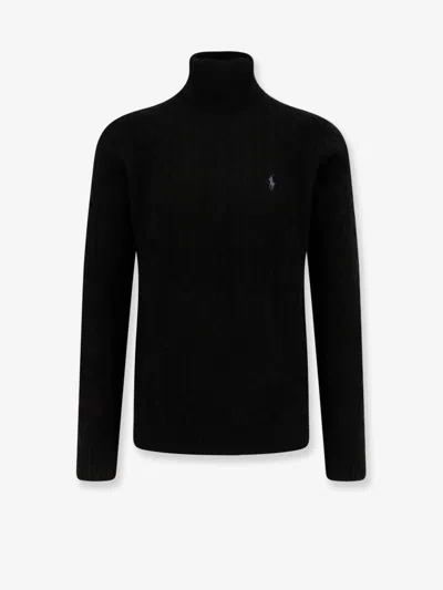 POLO RALPH LAUREN WOOL AND CASHMERE SWEATER WITH FRONTAL LOGO
