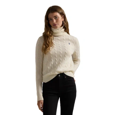 Polo Ralph Lauren Wool And Cashmere Turtleneck Sweater In Brown