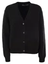 Polo Ralph Lauren Wool And Cashmere V-neck Cardigan In Black