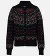 Polo Ralph Lauren Womens Polo Black Multi Fairisle Knitted Wool-blend Cardigan In Black