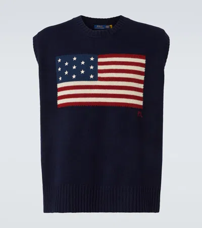 POLO RALPH LAUREN WOOL AND COTTON SWEATER VEST