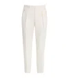 Polo Ralph Lauren Wool Barathea Pleated Trousers In Neutral
