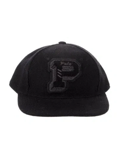 Pre-owned Polo Ralph Lauren Wool Baseball Cap In Black
