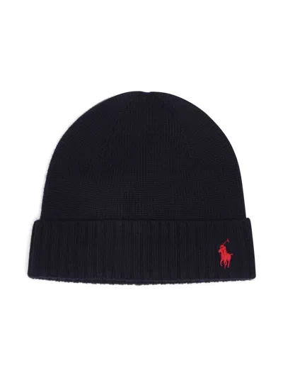 Polo Ralph Lauren Kids' Wool Beanie In Blue
