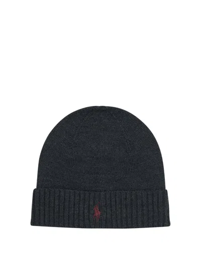 Polo Ralph Lauren Wool Beanie In Gray