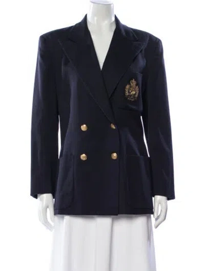 Pre-owned Polo Ralph Lauren Wool Blazer In Blue