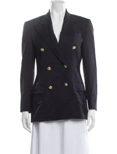 Pre-owned Polo Ralph Lauren Wool Blazer In Blue