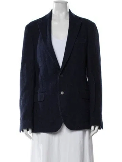 Pre-owned Polo Ralph Lauren Wool Blazer In Blue