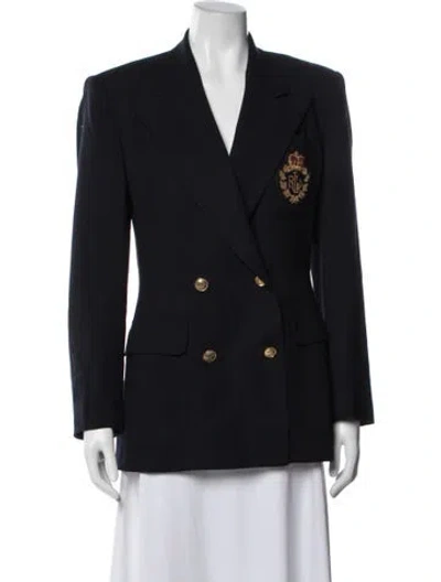 Pre-owned Polo Ralph Lauren Wool Blazer In Blue